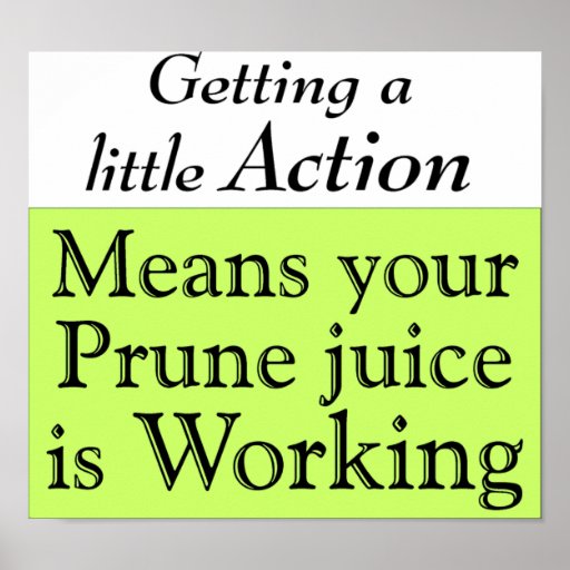 Prune juice poster Zazzle