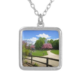 Prunus Park in Velvia Film Personalized Necklace