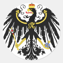 Prussian Eagle Round Sticker