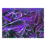 Prussian Horseman, Mounted with Flag in Purple Personalized Invites