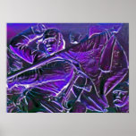 Prussian Horseman, Mounted with Flag in Purple Posters Prussian Horseman, Mounted with Flag in Purple Posters