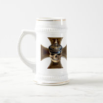 Prussian skull w iron cross coffee mug