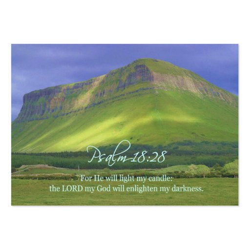 Psalm18:28 Personal Inspirational Cards Business Card Templates (front side)