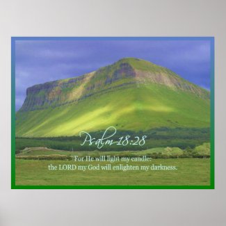 Psalm18:28 Poster Print & Cards print
