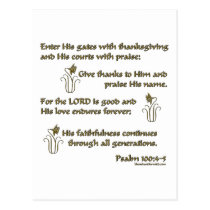 Psalm 100:4-5 postcards