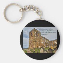 Psalm 100:5 Old Stone Church Keychains
