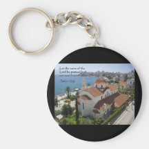 Psalm 113:3 Albanian Church Keychains