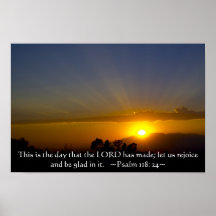 Psalm 118: 24 posters