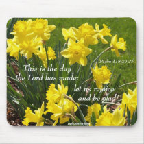 Psalm 118 Daffodil Mousepad by rosehaven Psalm 118 Daffodil Mousepad