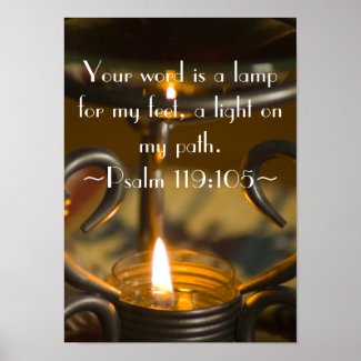 Psalm 119:105 Poster print