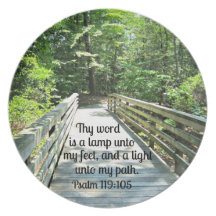 Psalm 119:105 Thy word is a lamp... Plate