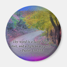 PSALM 119:105 THY WORD - LIGHT TO MY PATH - REFRIGERATOR MAGNET