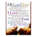 Psalm 119 Mem Thoughtful Postcard