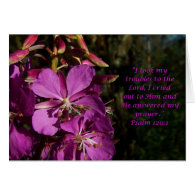 Psalm 120:1 Psalm of Encouragement Flower Card