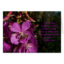 Psalm 120:1 Psalm of Encouragement Flower Card