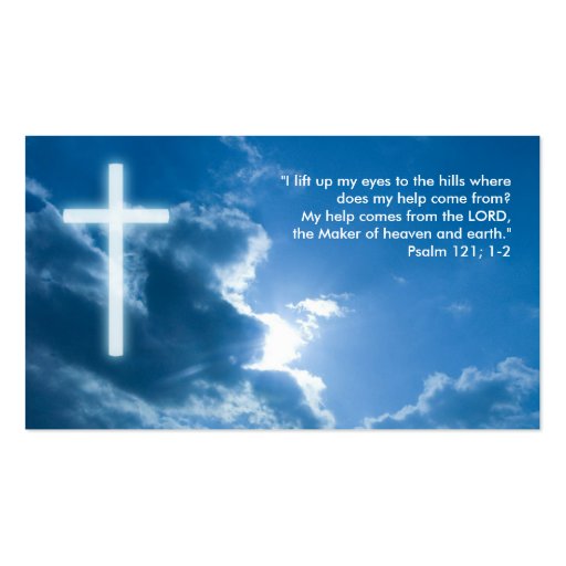 Psalm 121; 1-2 - Christian Business Card (front side)