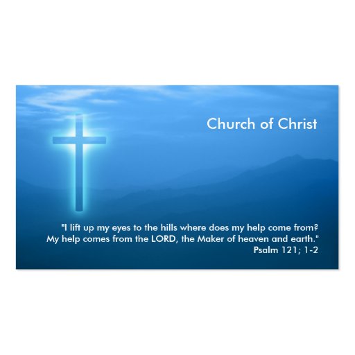 Psalm 121; 1-2 -Christian Business Card (front side)