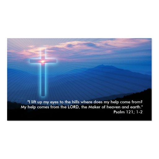 Psalm 121; 1-2 - Christian Business Card (front side)