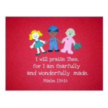 Psalm 139:14 post card
