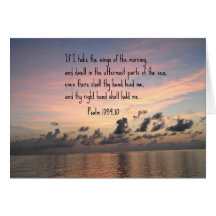 Psalm 139: 9,10 greeting card
