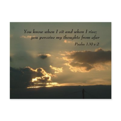 Psalm 139 v 2 | Inspirational Words Post Cards by celtxian