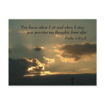 Psalm 139 v 2 | Inspirational Words Post Cards