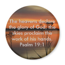 PSALM 19:1 BIBLE SCRIPTURE HEAVENS DECLARE GLORY FRIDGE MAGNET