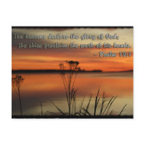 PSALM 19:1 BIBLE SCRIPTURE HEAVENS DECLARE GLORY POSTCARDS