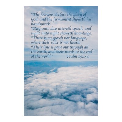 Psalm 19 poster by cherylarogers
