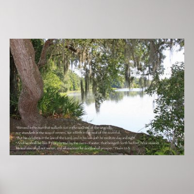 Psalm 1:1-3 Scripture Poster