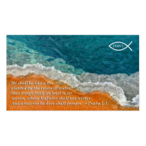 Psalm 1:3 Christian Wallet business cards
