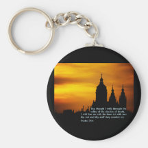Psalm 23:4  Church Keychain
