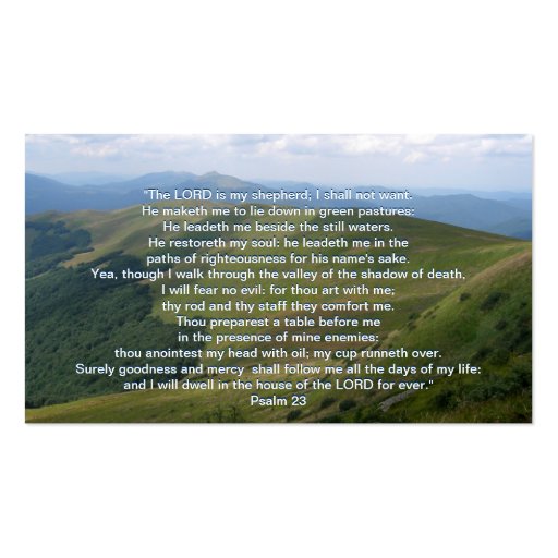 Psalm 23 - Christian Business Card