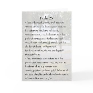 Psalm 23 Condolence Card card