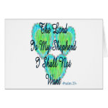 Psalm 23 hearts greeting cards