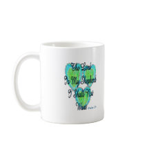 Psalm 23 hearts coffee mug