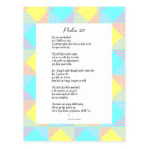 Psalm 23 Poem on Postcard postcards