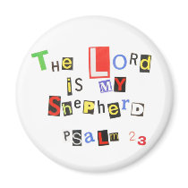 Psalm 23 Ransom Note Magnet