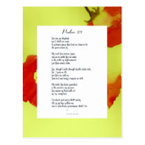 Psalm 23rd Poem Postcard postcards