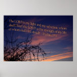 Psalm 27:1 at Dawn Poster
