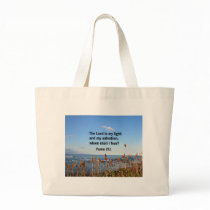 Psalm 27:1 tote bag