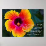 Psalm 27:4 Hibiscus Poster