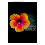 Psalm 27:4 on Black Greeting Card