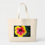 Psalm 27:4 on Dreamy Hibicus Tote Bag