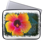 Psalm 27:4 on Dreamy Hibiscus White Bordere Laptop Sleeves