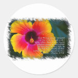 Psalm 27: 4 on White Round Sticker