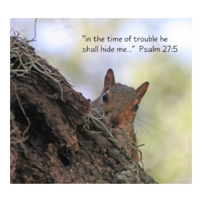 Psalm 27:5 Scripture Poster by cherylarogers