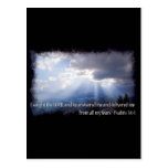 Psalm 34:4 dark background post cards