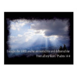 Psalm 34:4 dark background postcards