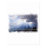 Psalm 34:4 light background postcard